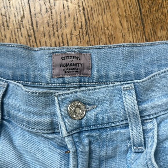 Citizen of Humanity Drew Fray High Rise Crop Flare Jeans Denim Size 30 - Picture 7 of 10